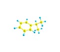 Cumene molecule isolated on white