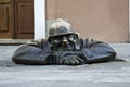 Cumil, Bratislava statue. Royalty Free Stock Photo