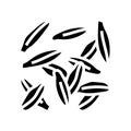cumin food herb glyph icon vector illustration
