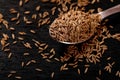 Cumin Seeds on black background Royalty Free Stock Photo