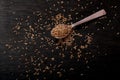Cumin Seeds on black background Royalty Free Stock Photo