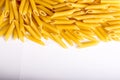 Italian durum wheat pasta, penne Royalty Free Stock Photo