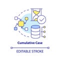 Cumulative case concept icon