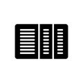 Black solid icon for Cumulative, document and accumulative Royalty Free Stock Photo