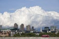 Cumulonimbus capillatus above London in autumn Royalty Free Stock Photo