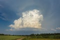 Cumulonimbus capillatus incus cloud, isolated storm cloud Royalty Free Stock Photo