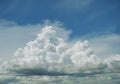 Cumulonimbus cloud formations on tropical blue sky Royalty Free Stock Photo