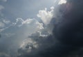 Cumulonimbus cloud formations on tropical blue sky Royalty Free Stock Photo