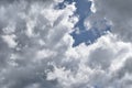 Cumulonimbus cloud formations on tropical blue sky Royalty Free Stock Photo