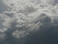 Cumulonimbus cloud formations on tropical sky , Nimbus moving , Abstract background from natural phenomenon and gray clouds hunk Royalty Free Stock Photo