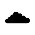 Cumulonimbus Cloud Icon, Black Cloud Vector