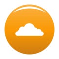 Cumulonimbus cloud icon orange