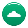 Cumulonimbus cloud icon vector green