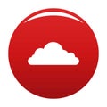 Cumulonimbus cloud icon vector red