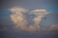 Cumulusnimbus clouds and a beautiful sky in autum