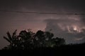 Cumulonimbus clouds with stormy clouds and thunder in the night. Types of clouds stock images