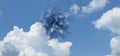 Cumulonimbus cumulus blue grey white darkening clouds. Stormy sky. Rain bad weather forecast. Massive storm clouds. Royalty Free Stock Photo