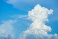 Cumulonimbus is a dense towering vertical, these clouds may be referred to as thunderheads Royalty Free Stock Photo
