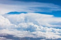 Cumulonimbus cloudscape anvil clouds aerial view Royalty Free Stock Photo