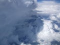 Cumulonimbus puffy clouds