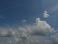 Cumulus cloud on beautiful blue sky in day light Royalty Free Stock Photo