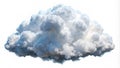 Cumulus Cloud 3D Render, Fluffy Texture, White Background Royalty Free Stock Photo