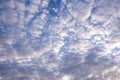 Cumulus cloud formation on blue sky. Royalty Free Stock Photo