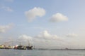 Cumulus cloud at Lagos port Royalty Free Stock Photo