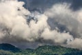 Cumulus cloud over tropical forest. Royalty Free Stock Photo