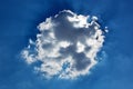Cumulus cloud with sun beams