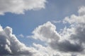 Cumulus Clouds, Big Sky Montana. Royalty Free Stock Photo