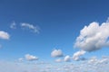 Cumulus clouds and blue sky. Beauty in nature. Royalty Free Stock Photo
