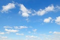 cumulus clouds in the blue sky