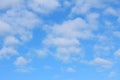 Cumulus clouds in the blue sky in the morning