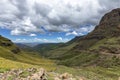 Cumulus clouds over Sani Pass Royalty Free Stock Photo