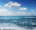 Cumulus clouds over the ocean