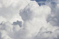 Cumulus clouds in the sky on a summerday and weather could change