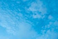 Cumulus clouds of the sunset with the sunset Blue sky blurred background defocusing Royalty Free Stock Photo