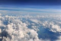 Cumulus and Cumulonimbus Clouds above the Earth Royalty Free Stock Photo