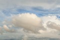 Cumulus fluffy white clouds texture against blue sky background , heaven Royalty Free Stock Photo