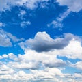 cumulus gray rain and white clouds in blue sky Royalty Free Stock Photo