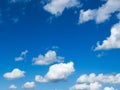 Beautiful cumulus humilis clouds on a sunny day