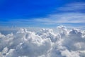 Cumulus sea of clouds view from aerial view Royalty Free Stock Photo