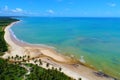 Cumuruxatiba, Bahia, Brazil: Aerial view of a beautiful beach. Fantastic landscape. Great beach view