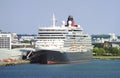 Cunard Queen Elizabeth alongside in Southampton