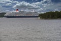 Cunard Queen Victoria navigate the Stockholm Archipelago on the Ba