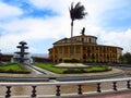 Cundinamarca, Colombia. March 11, 2018. Jaime Duque park near Bogota with a copy of the Taj mahal and the train