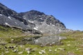 Cuneaz (Aosta Valley) Lake Pinter in summer Royalty Free Stock Photo