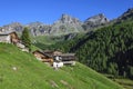 Cuneaz (Aosta Valley - North Italy) village and Mount Perrin Royalty Free Stock Photo