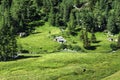 Cuneaz (Aosta Valley) wood with stone house Royalty Free Stock Photo